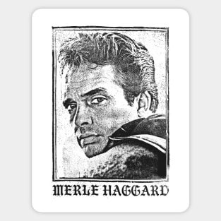 Merle Haggard  / Faded Vintage Look Sticker